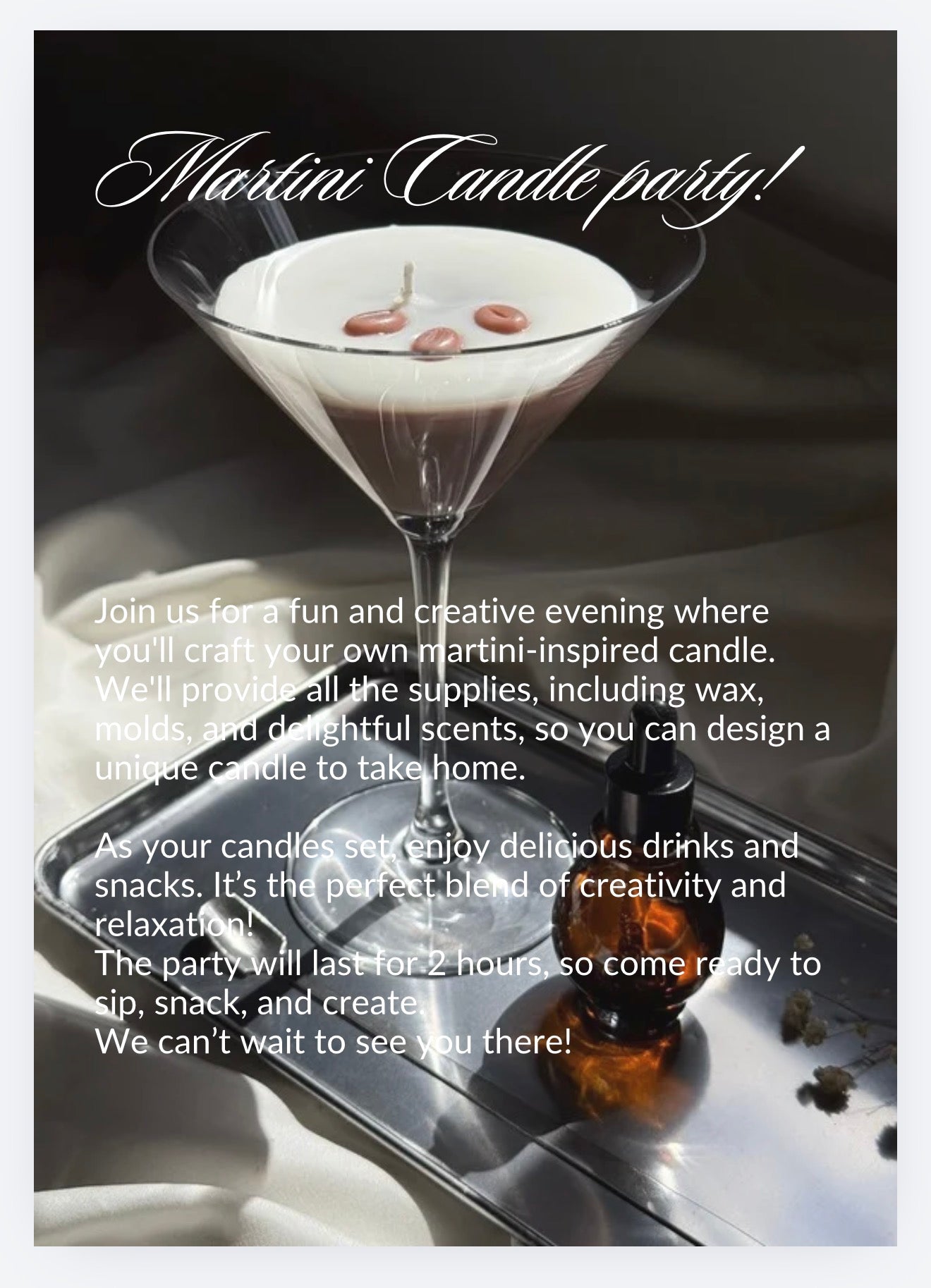 Martini Candle Making Event